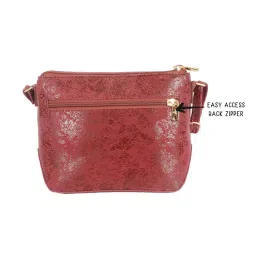 Baggit Red  Solid Small Cross Body Bag image 2