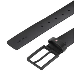 Tommy Hilfiger Ares Black Leather Waist Belt for Men image 4