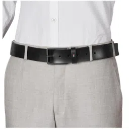 Tommy Hilfiger Ares Black Leather Waist Belt for Men image 5