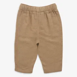 HOP Baby by Westside Beige High-Rise Cotton-Blend Pants image 2
