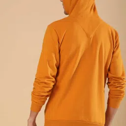 Campus Sutra Mustard Full Sleeves Printed Hoodie image 2