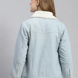 Monte Carlo Light Blue Self Design Jacket image 2