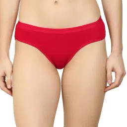 AROUSY Black & Red Plain Hipster Panties - Pack Of 6 image 2