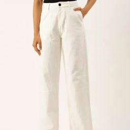 Bene Kleed White Cotton High Rise Flared Jeans-picture-14