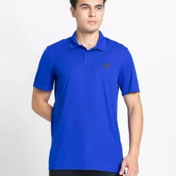 adidas Blue TR-ES BASE Polo T-Shirt-image-25