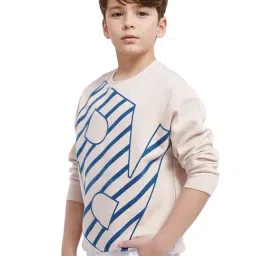 Rare Ones Boys Beige Cotton Printed Sweatshirt image 3