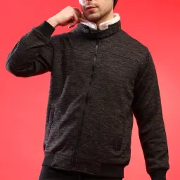 Campus Sutra Charcoal High Neck Jacket image 1