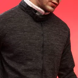 Campus Sutra Charcoal High Neck Jacket image 4