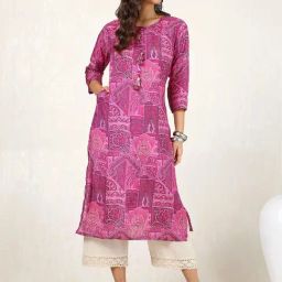 Soch Purple Printed Straight Kurta-picture-34