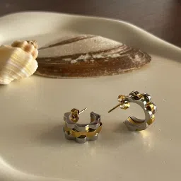 AMOSSH Fury Mini Hoops Waterproof 18k Gold Plated image 4