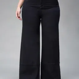 Miss Chase A+ Black Denim Solid High Rise Jeans-picture-26
