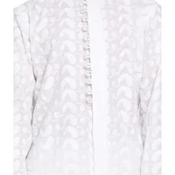 VASTRAMAY Kids White Cotton Embroidered Kurta Set image 4