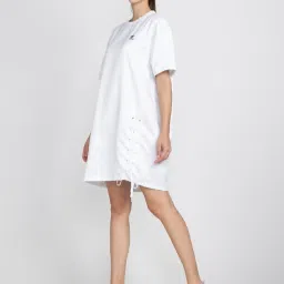 Adidas Originals White Mini T Shirt Dress image 3