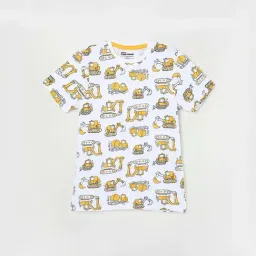 Fame Forever by Lifestyle Kids White & Orange Cotton Printed T-Shirt-picture-36