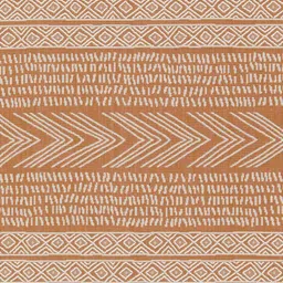 DDecor Orange Geometric Anti-Skid Polyester Carpet image 5