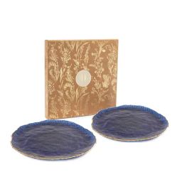 Pure Home and Living Textured Blue Glass Set of 2 Charger Plates-picture-21