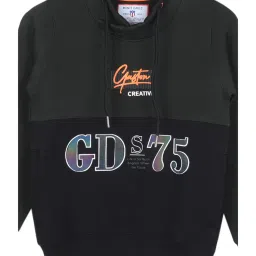 Monte Carlo Kids Black Printed Full Sleeves Sweatshirt image 3