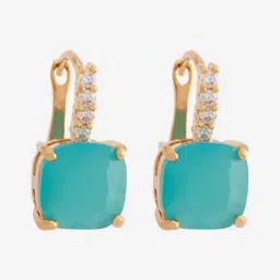Kushal's Fashion Jewellery Mint Gold Polished Zircon Earring for Women-picture-28