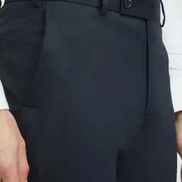 Park Avenue Grey Regular Fit Trousers image 5