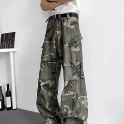 KPOP Men Camouflage Printed Original Trousers image 5