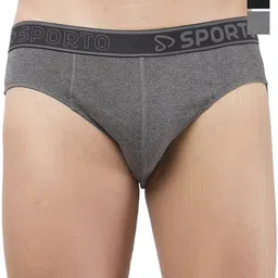 Sporto by Macho Men Pack Of 3 Cotton Basic Briefs Sporto_M1010-A(1)-B(1)-CH(1)-S-picture-19
