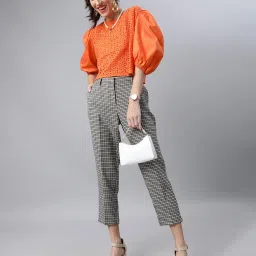 Melon by PlusS Orange self Design Top image 3