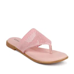 Iconics Women's Pink Thong Sandals image 2