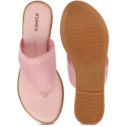 Iconics Women's Pink Thong Sandals image 3