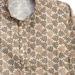 Sanwara Boys Brown Cotton Printed Kurta image 4