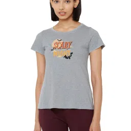 Soie Grey Printed Lounge T-Shirt image 1