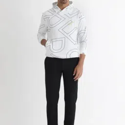 Rare Rabbit White Relaxed Fit Print Sweatshirt image 4