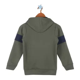 Monte Carlo Kids Olive Green Printed Full Sleeves Sweatshirt image 2