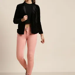 Kraus Jeans Women K4050 Pink Regular Fit Mid-Rise Clean Look Stretchable Jeans image 2