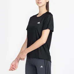 adidas Black Printed Polyester RUN IT W T-Shirt image 3