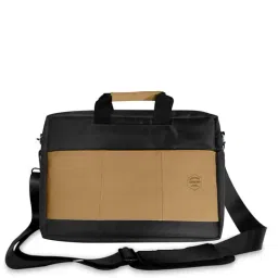 Gripp Hazzle Executive Business Laptop & Tablet Messenger Bag with Shoulder Strap - Black/Brown image 2