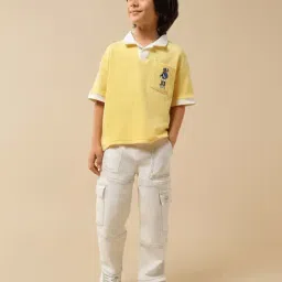 U.S. Polo Assn. Boys Yellow Cotton Polo T-Shirt-picture-43