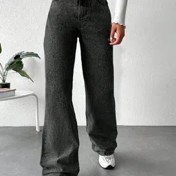 NU CLOTHS Women Comfort Wide Leg High-Rise Stretchable Jeans-picture-12