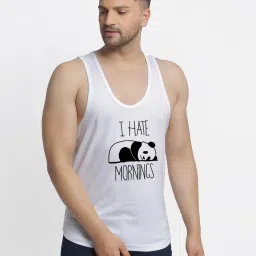 Friskers Multi Cotton Slim Fit Printed Vest - Pack of 2 image 4