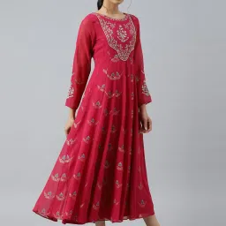 Wishful by W Pink Embroidered Maxi Dress image 5