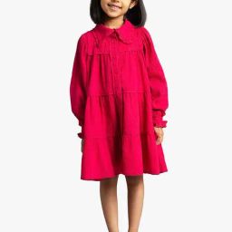 Ed-A-Mamma Girls Pink Cotton  Casual Dress-picture-14