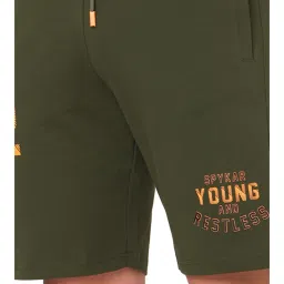 Spykar Olive Printed Shorts image 4