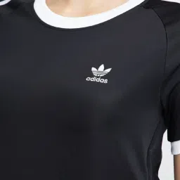 Adidas Originals Black Polyester SLIM 3 STR T-Shirt image 5