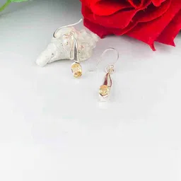 Zhupuk Silver-Plated Brass Crystals Drop Earrings-picture-36
