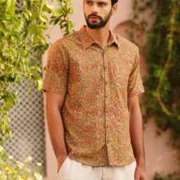 Jaypore Multicolour Block Printed Regular Fit Shirt image 3