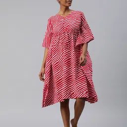KALINI Striped Kaftan Nightdress image 2