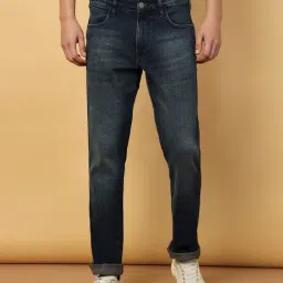 Wrangler Millard Dark Blue Regular Fit Lightly Washed Jeans-image-72