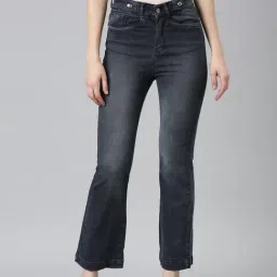 showoffff SHOWOFF Grey Denim Flared Fit Mid Rise Jeans-picture-39
