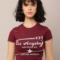NoBarr Women Printed Cotton Fitted Crop top-image-75