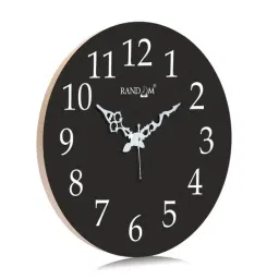 Random Black Plastic Round Wall Clock image 4