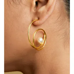 AMOSSH Hailey Hoops 18k Gold Plated Anti Tarnish image 1